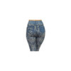 Legging bleu effet jean délavé imprimé léopard 